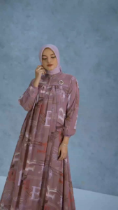 MAURINA DRESS by Nadheera luxury Gamis dress muslim baby doll premium x rayon viscose premium dress wanita fashion muslim perempuan busui wudhu friendly terbaru