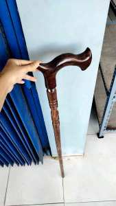 tongkat jalan kayu galih asem motif profil bubut D20