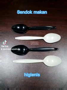 Sendok dan garpu makan plastik per pack 50 pcs