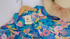 Setelan Pajamas Wanita Lengan Pendek Motif Bunga Bunga Cantik Viral Kekinian Bahan Adem Baju Busui