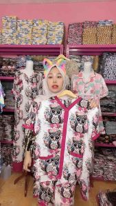 Setelan Piyama Wanita Kombinasi Motif Viral Kekinian Bahan Rayon Premium Super Adem