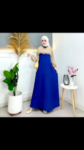GAMIS LEBARAN CRINKLE TERBARU 2024: GAMIS MUSLIM PEREMPUAN LEBARAN CRINKLE
