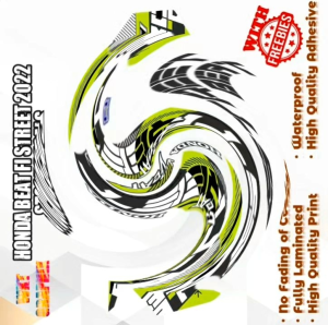 HONDA BEAT FI STREET 2022 STOCK DECALS (WATERPROOF LAMINATED FADE PROOF)