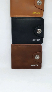 Dompetkoe Dompet Pria Anak Muda Keren Terbaru Model Lipat Dua Kancing Magnet Bahan Premium Distro - Slot Kartu 9, Slot Foto 1, Slot Uang 1 (J10-1)