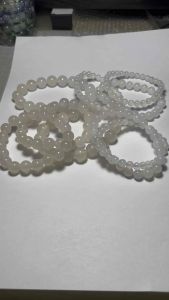 5950# 白玉髓 White Carnelian(健康,平安 Peace)Natural White Carnelian Bracelet 天然白玉髓手链 Natural Crystal Bracelet