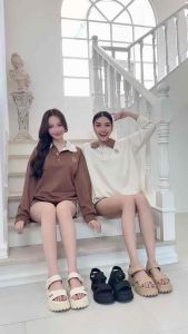 รองเท้าแตะรัดส้น Cottoncandystrp สไตล์เกาหลี แฟชั่นพื้นหนา รองเท้ากีฬา พร้อมส่งจากไทย