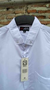 Kemeja Polos Pria Lengan Panjang Formal Casual Hem Premium Hitam Putih Bahan Katun M L XL XXL XXXL