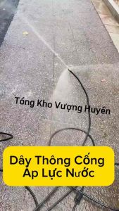 Dây Thông Tắc Cống Bằng Áp Lực Nước Sử Dụng Máy Rửa Xe Kèm Đầu Béc