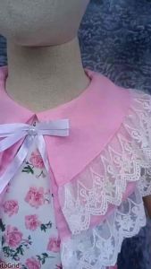 ชุดไทยเด็ก ปกซ้อน เซท2ชิ้น เสื้อ กระโปรง จ้า