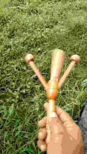 Mainan tradisional anak Etek etek kayu motif lonceng mainan jadul