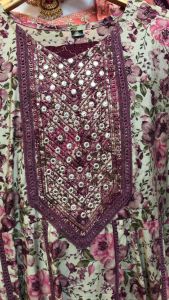 💥Premium Muslin silk emb lace with mirror work Party wear dress 3 pcs se🎯ชุดเดรสอินเดียเกรดพรีเมี่ยม ผ้ามัสลินสวมใส่สบาย เนื้อผ้าคุณภาพดีงานอยู่ไทยพร้อมส่ง