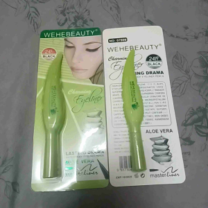 [READY STOCK] 💕 2Pcs Aloe Vera Eyeliner Pencil 3ml (Black) Waterproof Long Lasting 24H