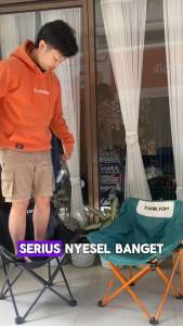 KURSI LIPAT BULAT FOLDABLE CHAIR KURSI MANCING OUTDOOR REKREASI
