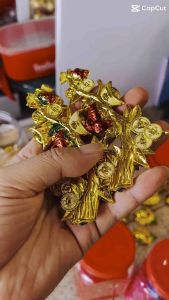 1 cặp Đào Đồng tiền thỏi vàng phụ kiện trang trí làm tháp tỏi trang trí ngày Tết.