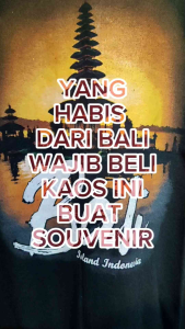 BALI KAOS SOUVENIR BALI HITAM MURAH