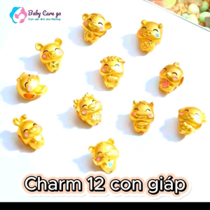 Charm 12 Con Giáp mạ vàng con giáp cung hoàng đạo chất liệu đồng mạ vàng