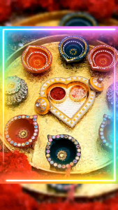 Mini Heart Shaped Kumkumchimil with Holder and Gifting Pooja Thali Home Temple Wedding