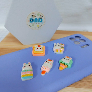 10pcs 亮面兔子系列4 Diy奶油胶手机壳发夹咕卡钥匙扣车挂发绳耳环 手工树脂材料配件 Resin Charm Rabbit Toys Cream Glue Art Craft Decor Phone Case Casing Keychain Guka Earring Hairclip Handmade Handcraft Jewelry Gift for Girls Hadiah Kanak Budak Party DC926 DND