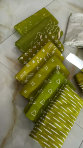 kain batik warna hijau lime kuning lime lemon bahan seragam batik cerah