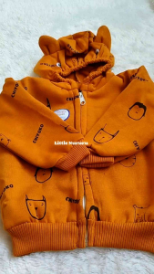 Jaket Hoodie Sweater Anak Bahan Fleece Bayi Motif Giraffe dan Lion