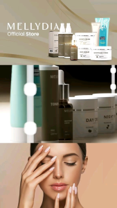 Paket Pemutih Lengkap 9Pcs Skincare Pencerah Memudarkan Flek Hitam di WajahI MELLYDIA Platinum BPOM