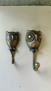 Kapstok Kuningan Antik Gantungan Baju Motif Burung Hantu 1 Pcs