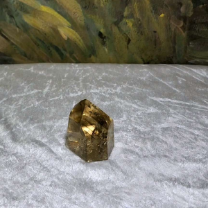 Gegegems Collection premium natural untreated Citrine point with rainbow reflections & Phantom Mountains 精品黄水晶柱带彩虹多层金字塔山