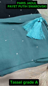 HIJAB JILBAB KERUDUNG SEGI EMPAT PARIS TASSEL SWAROVSKI