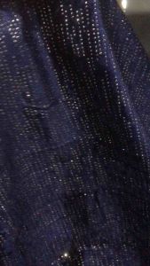 Vải Nhung đính đá màu xanh đen co giãn 4 chiều mềm rũ (khổ 1m6)may đầm váyáo dài thời trang
