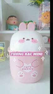 Thùng Rác Mini Để Bàn Có Nắp Lật Nhỏ Gọn Tiện Lợi Sọt Đựng Rác Mini Để Bàn Học Dùng Cho Văn Phòng