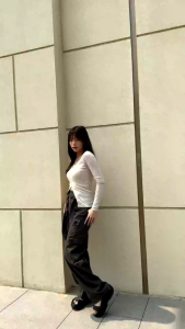 AMstore999 - Ovionn Top - Atasan Lengan Panjang - Rib Knit Basic Long Sleeve - Blouse Wanita Casual