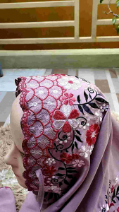 Mukena Dewasa Terusan Lajuran Langsungan & Motif Bordir Bunga