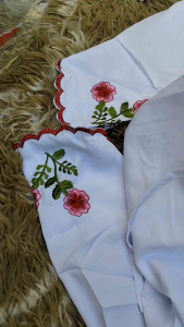Mukena Dewasa Lajuran Terusan Motif Bordir Elegan