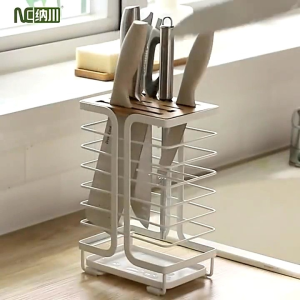 WRAK1900 Rak Pisau Nordic Dengan Aksen Kayu / Tempat Pisau Import