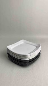 (6 pcs / 12 pcs) - Piring Tatakan Melamin Persegi 6 inch / 15 cm Piring Tatakan Melamin Tatakan Gelas Piring Saji Melamine