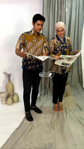 Couple batik pasangan / couple sarimbit / couple baju lebaran / sarimbitan resmi / couple batik / couple kekenian Terbaru / Hem dan blouse couple / seragam kantor / motif keren / atasan batik kembaran / atasan batik couple