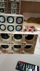 paket lengkap sound Miniatur box planar 3inch 4 subwoofer 3 middle
