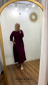 Lanika gamis dress wanita rami linen jumbo terbaru mewah kekinian