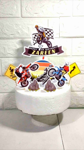 Motorcycle Cake Topper (High-quality Personalize Ready-to-use)