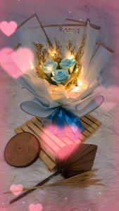 BUKET BUNGA SABUN WANGI - ROSE SOAP BOUQUET 3 STEM - HADIAH KADO GIFT VALENTINE ULTAH ANNIVERSARY WISUDA - BUKET BUNGA