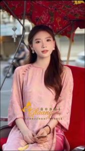 Áo dài cách tân nữ dáng suông xưa gấm lụa Hoa Viên Chaang may sẵn áo dài cưới Như Yên xuông bầu lễ tết đẹp ADC807