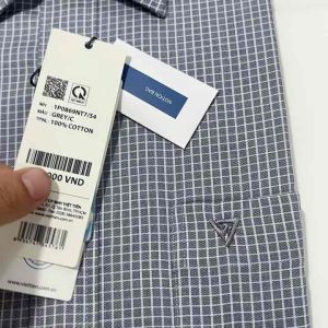 (1P0869)Áo sơ mi viettien ngắn tay lai bầu (Regular )