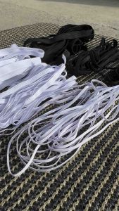 [5-yrds] Braided Garter 3mm | 6mm | 12mm Black White | Retail Pack is approximately 5yrds.