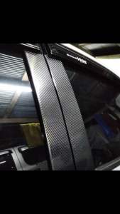 6D สติ๊กเกอร์เคฟล่า Alicar สีดำ เป็นของตกแต่งรถ (รสชาติ) ขนาด 152 x 50 ซม