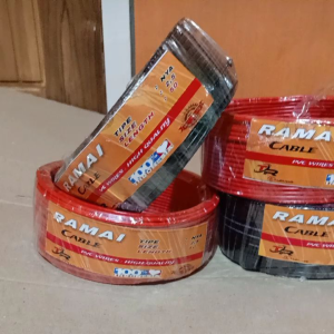 KABEL LISTRIK 1 rooll 2.5mm 50 yard merk ramai. kabel listrik tunggal tembaga campuran