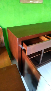 BUFET MINIMALIS KAYU JATI  MODERN