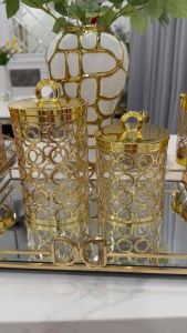 Acrylic Jars/Gold Storage Jars/Balang Kuih Raya