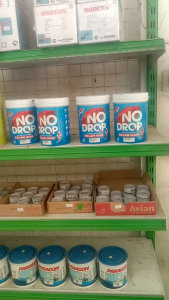 Cat untuk Kolam Ikan Koi NODROP 1kg Warna Biru