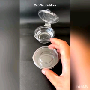 Isi 50 Pcs Cup Mika Sambal Tutup Sambung Mika Cup Pudding Agar 35ml