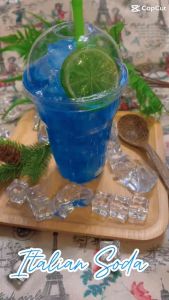 โมเดลอิตาเลี่ยนโซดา #บลูฮาวาย ขนาด16 ออนซ์ (วัสดุผลิตจากเจล)